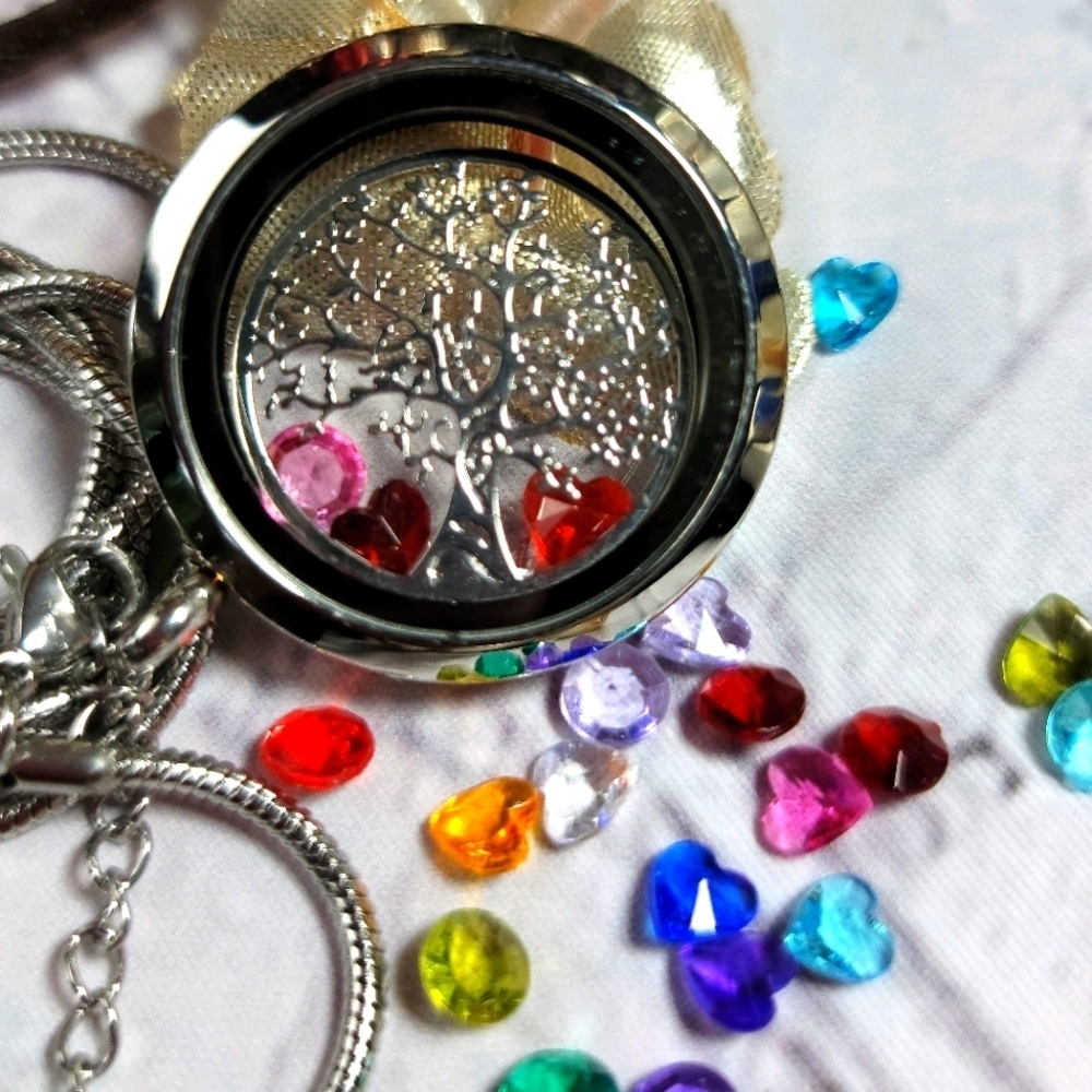 Necklace tree of life with birthstone gems‎
